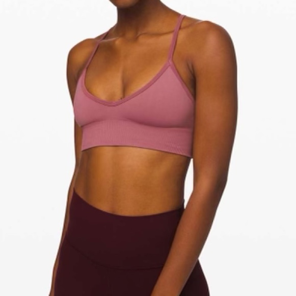 Lululemon Ebb to Street Bra - Moss Rose - size 4